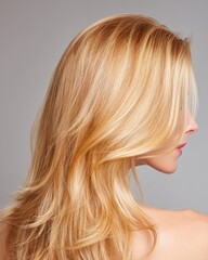 Fototapeta premium Blonde womans hair closeup