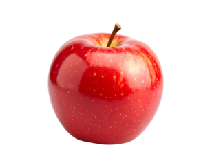 Red delicious apple against black backdrop