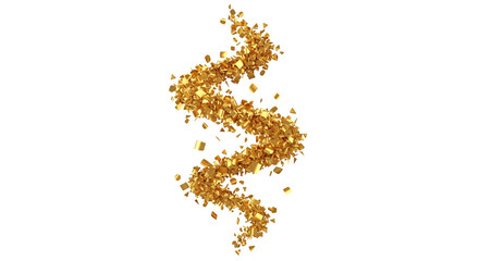 golden confetti swirl