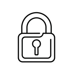unlock icon outline vector icon