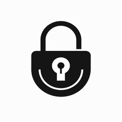 unlock icon silhouette vector icon