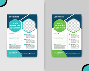 Obraz premium Modern Creative Business Flyer Design Template - Corporate Marketing & Promotional Brochure Layout.