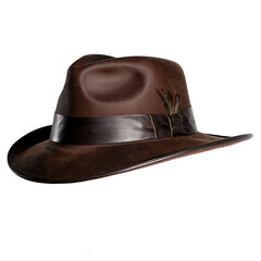 Brown Leather Cowboy Hat &ndash; Western Outdoor Headwear