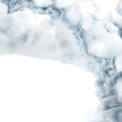 Ethereal smoke curves on png transparent backdrop mystical atmosphere and artistic effect