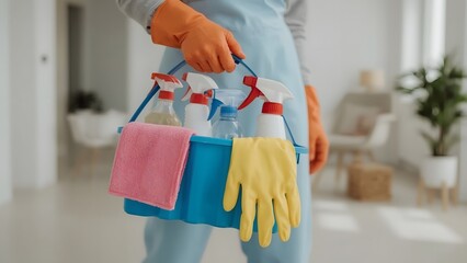 Office cleaning concept.