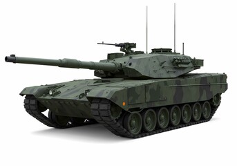 Powerful Military Tank 3D Render