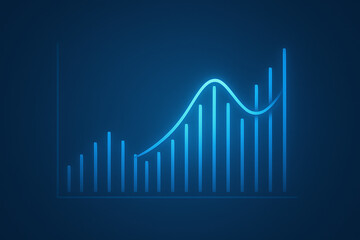 Stock chart and financial growth graph representing investment strategy, market analysis, and business trading performance in global financial exchange

