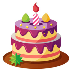 birthday cake with candles