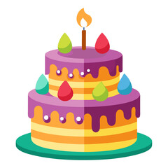 birthday cake with candles