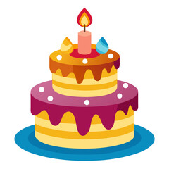 birthday cake isolated on white