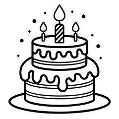 birthday cake with candles