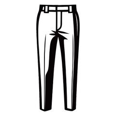 silhouette photo of trousers with white background