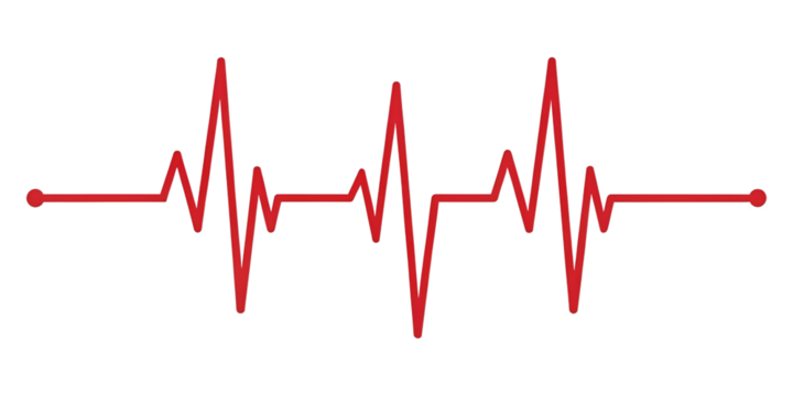 Heartbeat Pulse Line Vector: Medical EKG Icon