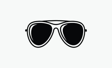 Sunglass silhouette, eyewear icon, fashion accessory symbol, Sunglasses Icon Illustration 
