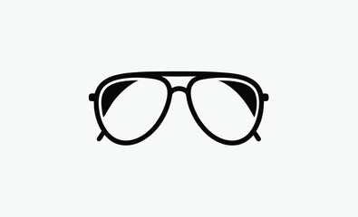 Sunglass silhouette, eyewear icon, fashion accessory symbol, Sunglasses Icon Illustration 