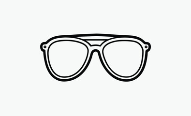Sunglass silhouette, eyewear icon, fashion accessory symbol, Sunglasses Icon Illustration 