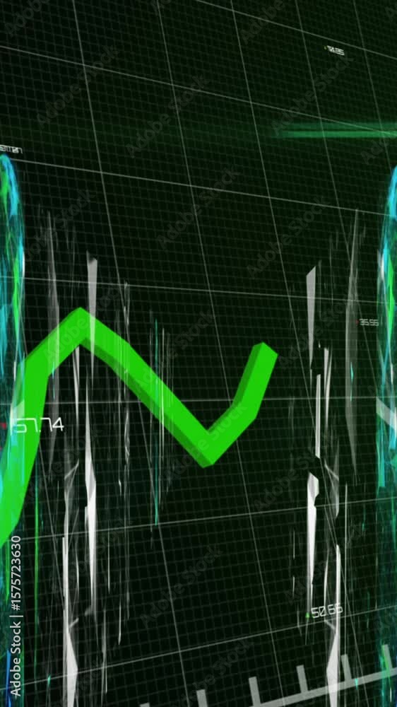 Poster animation of statistics and financial data processing over grid