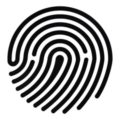 Fingerprint Scan Icon Vector: Biometric Security Symbol