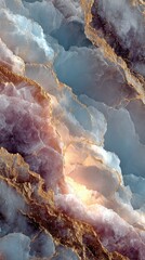 Intricate patterns of minerals and textures during the day in a rocky landscape
