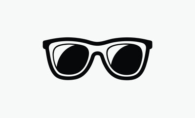 Sunglass silhouette, eyewear icon, fashion accessory symbol, Sunglasses Icon Illustration 