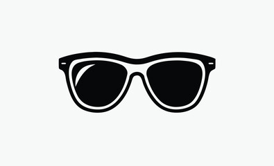 Sunglass silhouette, eyewear icon, fashion accessory symbol, Sunglasses Icon Illustration 