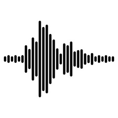 Outline icon of the voice note in black, on a clean white background. 
Minimalist and scalable design, suitable for accessibility-related graphics, branding, or educational materials.