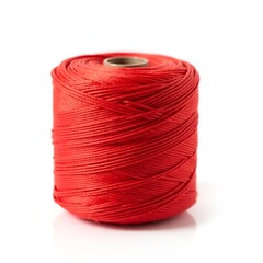 Red Thread Yarn Roll Isolated on White Background – Craft, Sewing, and Knitting Material


