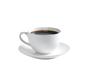 Obraz premium Black coffee in a white cup