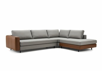 Modern L-Shaped Sofa on white background