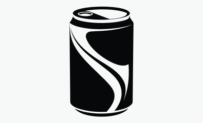 Soda can icon silhouette, soda can vector icon. Soda can icon isolated on background, Modern flat pictogram, business, marketing 