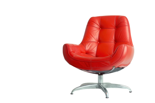 Comfortable desk chair shown alone with clear transparent background