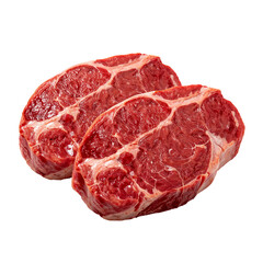 Exquisite cuts of raw beef showcasing intricate marbling against an even color setting