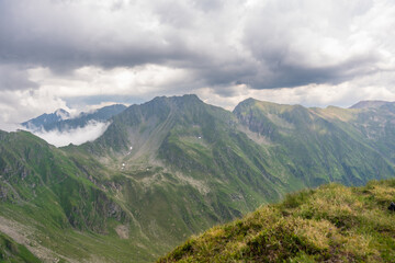 Transfagarasan Fagaras pass in summer. Crossing Carpathian mountains in Romania, Transfagarasan...