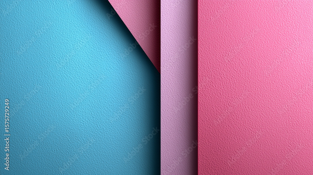 Aufkleber elegant colorful layers: a vibrant composition of layered paper sheets in shades of pink and teal, c
