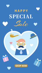 Father's Day social media holiday shopping sale banner