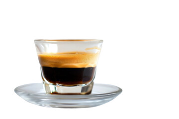 Isolated hot espresso drink placed on transparent background for design use