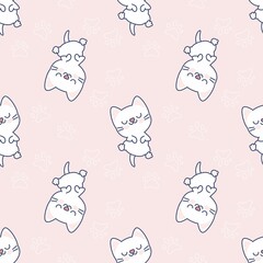 seamless pattern with cats