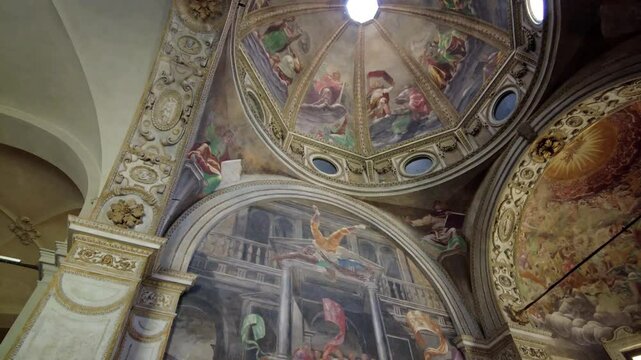 The interior of the Chiesa Parrocchiale di San Marco (Eng.: Church of St. Mark), Milan, Italy