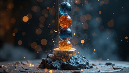 Crystal Tower Fantasy Scene