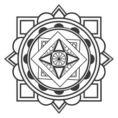 Celtic knot and cross tattoo design with ornamental symbols and decorative vector elements