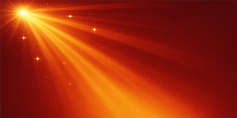 Vibrant orange abstract background with soft light streaks and glowing energy rays