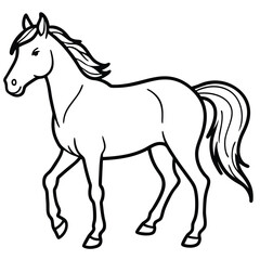 black horse vector illustration
