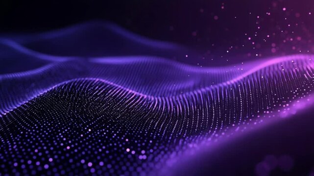 Abstract purple digital wave pattern