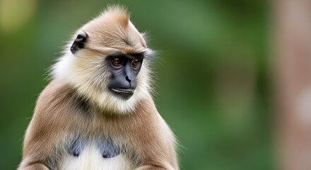 Obraz premium Detailed Shot Hose's Langur Primate Wildlife Portrait Unique