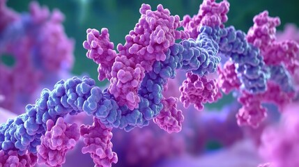 Detailed 3D model of a double helix DNA