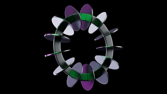 Abstract Scene Glass Refractions 3D Loop