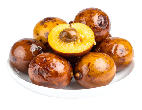 Pile of Bacuri fruits on plate