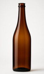 Amber 750ml Champenoise Craft Beer Bottle on White Background