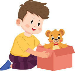 Cute Boy Play with Toy