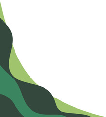 Fototapeta premium Green Wave Corner